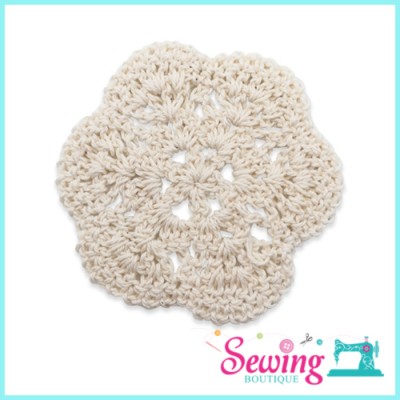LACE - CROCHET-SIX PETAL-COTTON(CREAM)